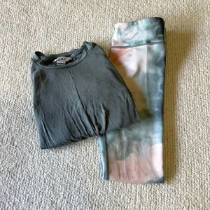 Athleta Girl Lot Size M Twist-front Top and Chit-chat, High Waist Tights